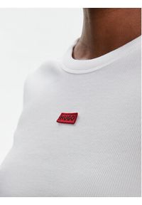 Hugo T-Shirt Deluisa_1 50508636 Biały Slim Fit. Kolor: biały. Materiał: bawełna