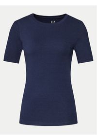 GAP - Gap T-Shirt 540635-02 Granatowy Slim Fit. Kolor: niebieski. Materiał: bawełna