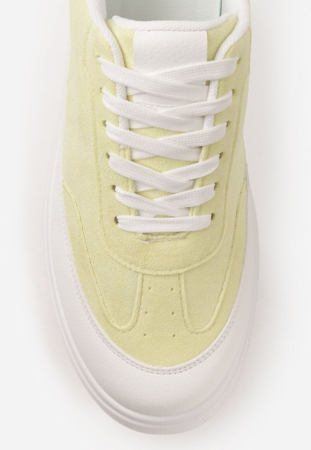 Born2be - Żółte Sneakersy VICES na Platformie w Stylu lat 90. Donah. Kolor: żółty. Sezon: lato. Obcas: na platformie