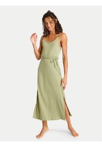 Banana Moon Sukienka letnia Yaquina Amaria MGC27 Zielony Regular Fit. Kolor: zielony. Materiał: wiskoza. Sezon: lato #1
