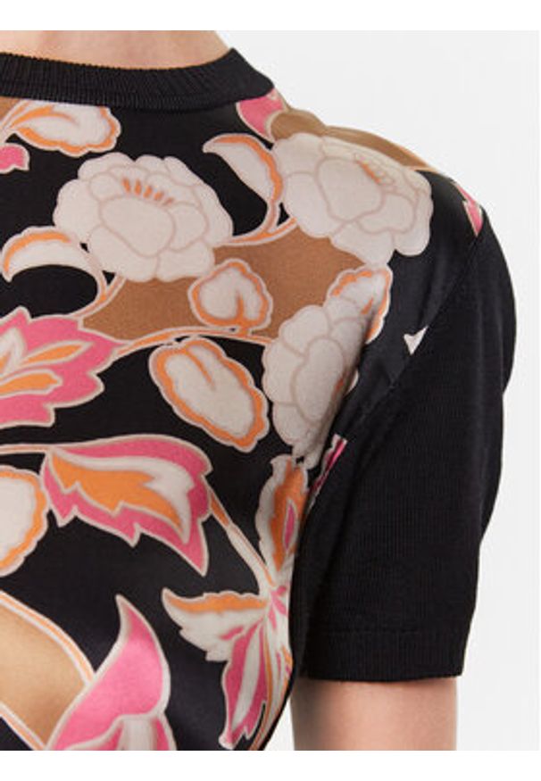 Luisa Spagnoli Sweter Mitre 57853 Czarny Regular Fit. Kolor: czarny. Materiał: wełna