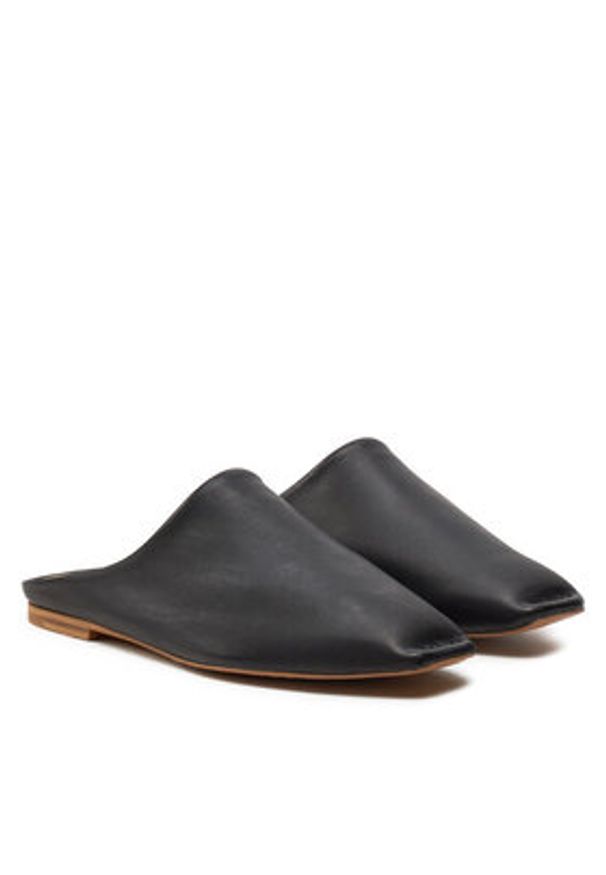 BALAGAN - Balagan Klapki Bayit Czarny. Kolor: czarny. Materiał: skóra