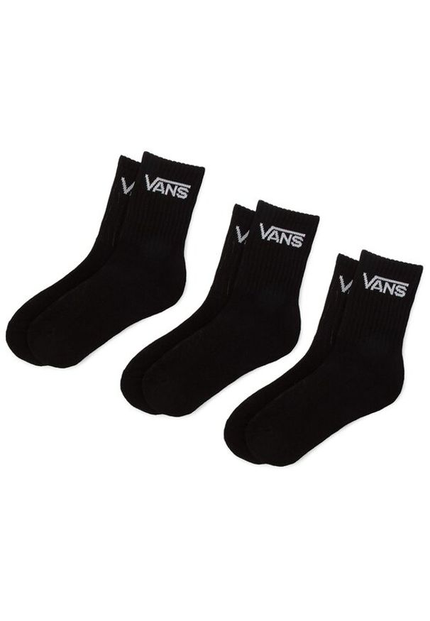 Vans Skarpety długie By Classic Crew VXNQBLK Czarny. Kolor: czarny. Materiał: materiał
