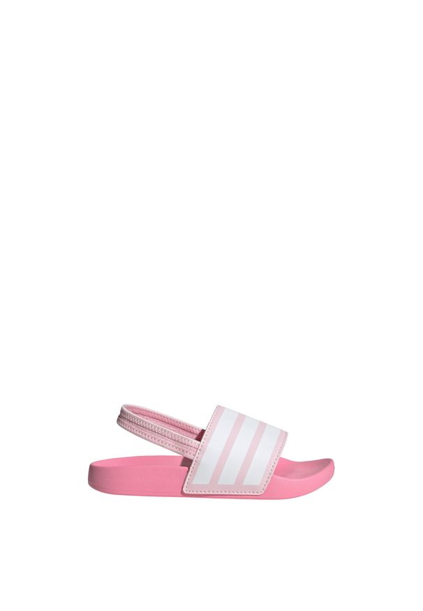 Adidas - Klapki adilette Estrap Kids. Kolor: różowy, wielokolorowy, biały. Styl: sportowy