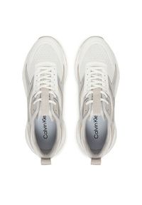 Calvin Klein Sneakersy Hike Run Ckstripe Mesh Met HW0HW03140 Biały. Kolor: biały. Materiał: skóra. Sport: bieganie #3