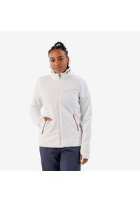 quechua - Polar turystyczny damski Quechua SH500 Mountain Warm. Kolor: biały. Materiał: polar. Sezon: zima. Sport: turystyka piesza