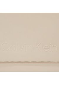 Calvin Klein Torebka Ck Set Shopper Large K60K611049 Beżowy. Kolor: beżowy. Materiał: skórzane