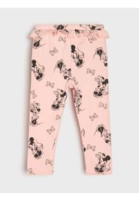 Sinsay - Bawełniane legginsy ze wzorem Minnie Mouse - różowy. Kolor: różowy. Materiał: bawełna. Wzór: motyw z bajki #1