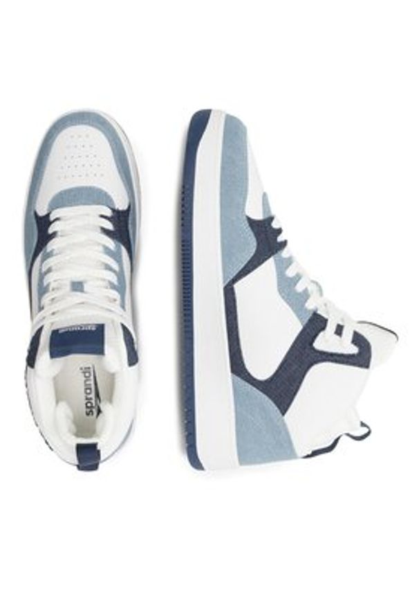 Sprandi Sneakersy HEAT MID MPRS-2022M03108-2D Niebieski. Kolor: niebieski. Materiał: materiał