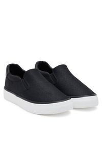 Calvin Klein Tenisówki Vulc Slip On - Jacq HW0HW02411 Czarny. Zapięcie: bez zapięcia. Kolor: czarny. Materiał: skóra