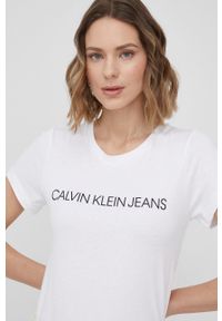 Calvin Klein Jeans t-shirt (2-pack) damski. Wzór: nadruk #8