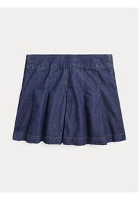 Polo Ralph Lauren Spódnica jeansowa Plted Skrt 313916431001 Niebieski Regular Fit. Kolor: niebieski. Materiał: bawełna #3