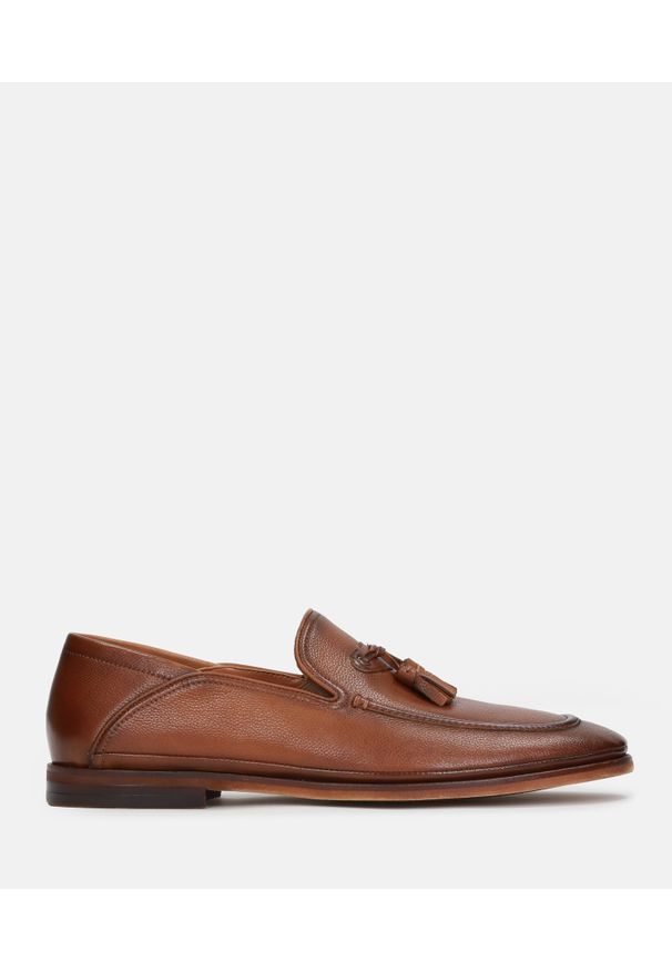 Kazar - Brązowe loafersy męskie. Zapięcie: bez zapięcia. Kolor: brązowy. Materiał: skóra. Szerokość cholewki: normalna. Styl: elegancki