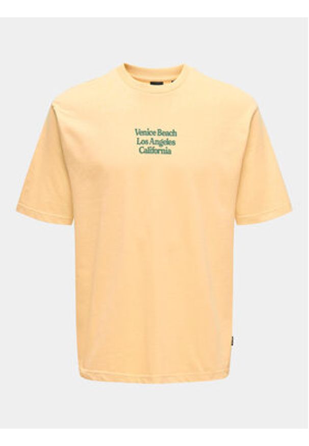 Only & Sons T-Shirt Kenny 22028736 Różowy Relaxed Fit. Kolor: różowy. Materiał: bawełna