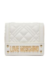Love Moschino - LOVE MOSCHINO Duży Portfel Damski JC5601PP0ILA0100 Biały. Kolor: biały. Materiał: skóra