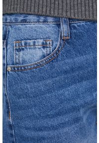 Answear Lab Jeansy bawełniane damskie high waist. Stan: podwyższony. Kolor: niebieski. Styl: wakacyjny #4
