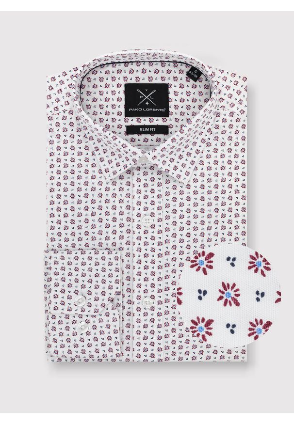 PAKO LORENTE – Męska koszula w subtelny wzór P24SF-1X-025-B-S - Pako Lorente. Okazja: na co dzień. Materiał: elastan, jeans. Styl: casual