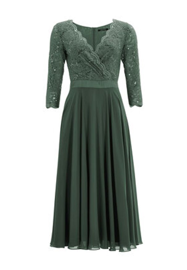 Swing Sukienka koktajlowa 5AE29100 Zielony Regular Fit. Kolor: zielony. Materiał: syntetyk. Styl: wizytowy