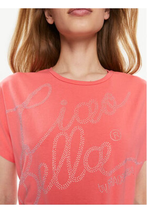 Fracomina T-Shirt FP22ST3004J401N5 Różowy Regular Fit. Kolor: różowy. Materiał: bawełna