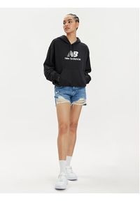 New Balance Bluza WT41504 Czarny Oversize. Kolor: czarny. Materiał: syntetyk, bawełna