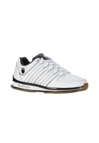 Buty do chodzenia męskie K-Swiss Rinzler. Zapięcie: sznurówki. Kolor: biały. Materiał: materiał, skóra. Szerokość cholewki: normalna. Sport: turystyka piesza