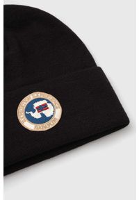 Napapijri czapka kolor czarny z grubej dzianiny. Kolor: czarny. Materiał: dzianina #2