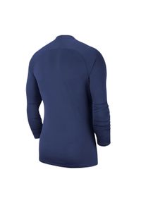 Nike - Bluza Męska Park DriFIT Base Layer Top. Kolor: niebieski. Sport: turystyka piesza