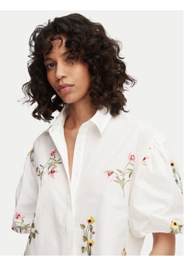 French Connection Koszula Cambria 729G7 Biały Relaxed Fit. Kolor: biały. Materiał: bawełna