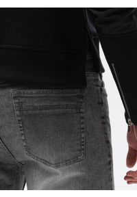Ombre Clothing - Spodnie męskie jeansowe SLIM FIT P1064 - szare - XXL. Okazja: na co dzień. Kolor: szary. Materiał: jeans. Styl: casual #5