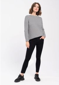 Volcano - Czarne spodnie Slim Fit, R-CAMILE. Kolor: czarny. Materiał: elastan, bawełna, jeans, materiał #1