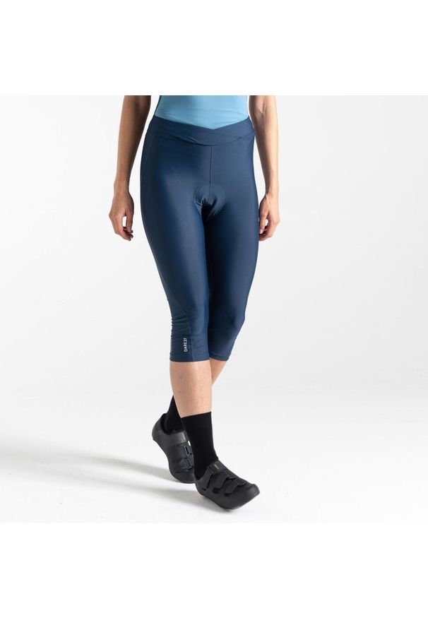 DARE 2B - Legginsy rowerowe 3/4 damskie Wordly. Kolor: niebieski. Długość: krótkie