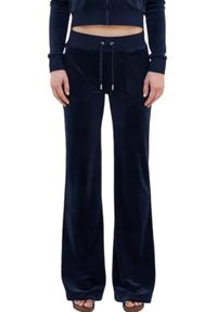 Juicy Couture - JUICY COUTURE Granatowe spodnie dresowe damskie Layla Low Rise Pocket, Rozmiar XS. Stan: obniżony. Kolor: niebieski. Materiał: dresówka #2