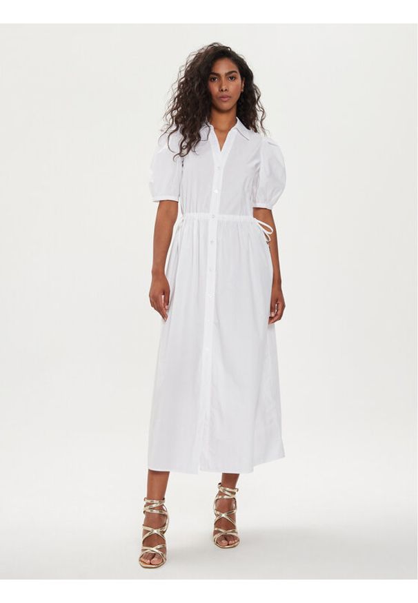 Liu Jo Sukienka koszulowa MA4084 T4853 Biały Regular Fit. Kolor: biały. Materiał: bawełna. Typ sukienki: koszulowe
