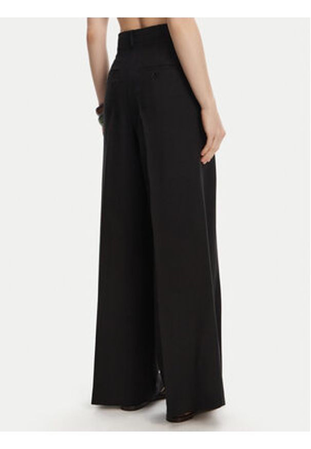 Weekend Max Mara Spodnie palazzo Veliero 2515131132 Czarny Wide Leg. Kolor: czarny. Materiał: len