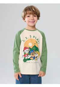 Sinsay - Koszulka z długimi rękawami PAW Patrol - zielony. Kolor: zielony. Długość rękawa: długi rękaw. Długość: długie