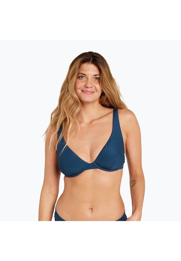 RIPCURL - Góra od stroju kąpielowego Rip Curl Modern Rib B/C Cup. Kolor: niebieski