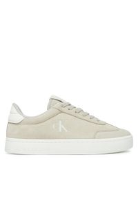 Calvin Klein Jeans Sneakersy Classic Cupsole Mix In YW0YW01767 Szary. Kolor: szary. Materiał: skóra