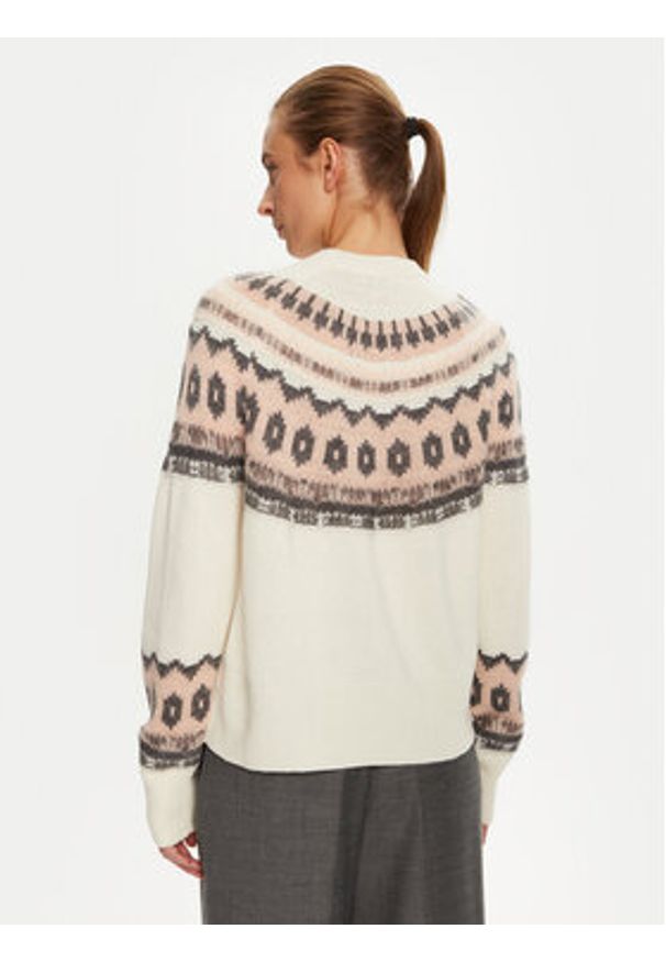 Marella Sweter Dito 2423366182 Écru Relaxed Fit. Materiał: wełna
