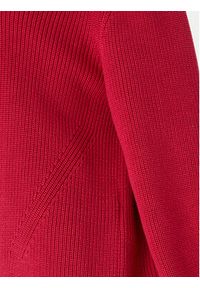 Tommy Jeans Sweter Badge DW0DW21676 Różowy Relaxed Fit. Kolor: różowy. Materiał: bawełna