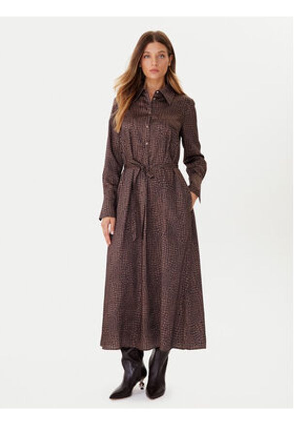 JOOP! Sukienka koszulowa 58 JW243D268 30049375 Beżowy Regular Fit. Kolor: beżowy. Materiał: syntetyk. Typ sukienki: koszulowe