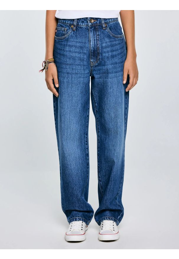 Big-Star - Jeansy chłopięce loose granatowe Zacky 586. Okazja: na co dzień. Stan: podwyższony. Kolor: niebieski. Materiał: jeans. Styl: klasyczny, vintage, casual