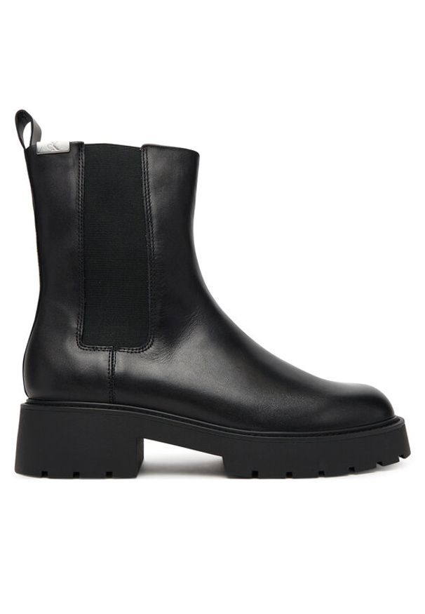 Calvin Klein Jeans Sztyblety Combat Mid Chelsea Boot Hw Lth YW0YW01869 Czarny. Kolor: czarny. Materiał: skóra