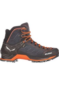 Buty Trekkingowe Męskie Salewa Mtn Trainer Mid Gtx. Wysokość cholewki: za kostkę. Zapięcie: sznurówki. Kolor: wielokolorowy, czarny. Materiał: materiał, syntetyk. Szerokość cholewki: normalna