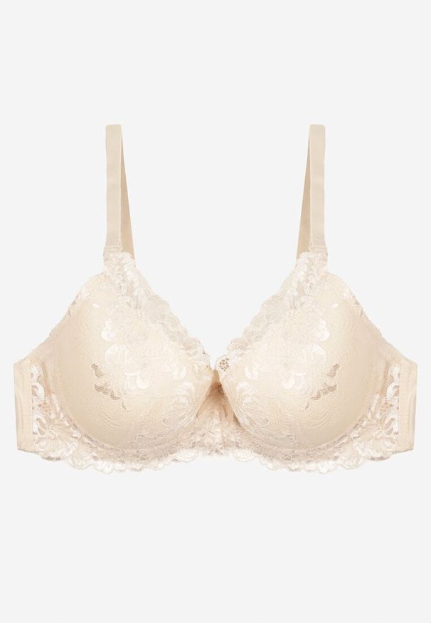 Born2be - Beżowy Koronkowy Biustonosz Tonavia. Kolor: beżowy. Materiał: koronka