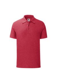 FRUIT OF THE LOOM - Koszulka Polo Męska Iconic. Typ kołnierza: polo. Kolor: czerwony
