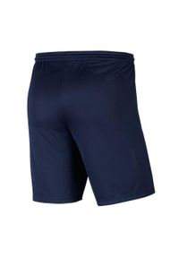Nike - Dziecięce/niemowlęce Spodenki Z Dzianiny Dry Park III. Kolor: niebieski. Materiał: dzianina. Styl: sportowy. Sport: turystyka piesza