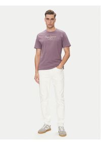 Pepe Jeans T-Shirt Eggo N PM508208 Fioletowy Regular Fit. Kolor: fioletowy. Materiał: bawełna #5