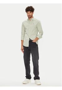 Tommy Jeans Koszula Original DM0DM04405 Zielony Slim Fit. Kolor: zielony. Materiał: bawełna