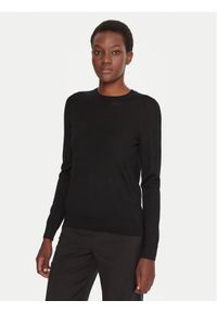 BOSS Sweter Ferpina 50544987 Czarny Slim Fit. Kolor: czarny. Materiał: wełna