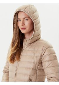 TOMMY HILFIGER - Tommy Hilfiger Kurtka puchowa WW0WW46788 Beżowy Regular Fit. Kolor: beżowy. Materiał: syntetyk